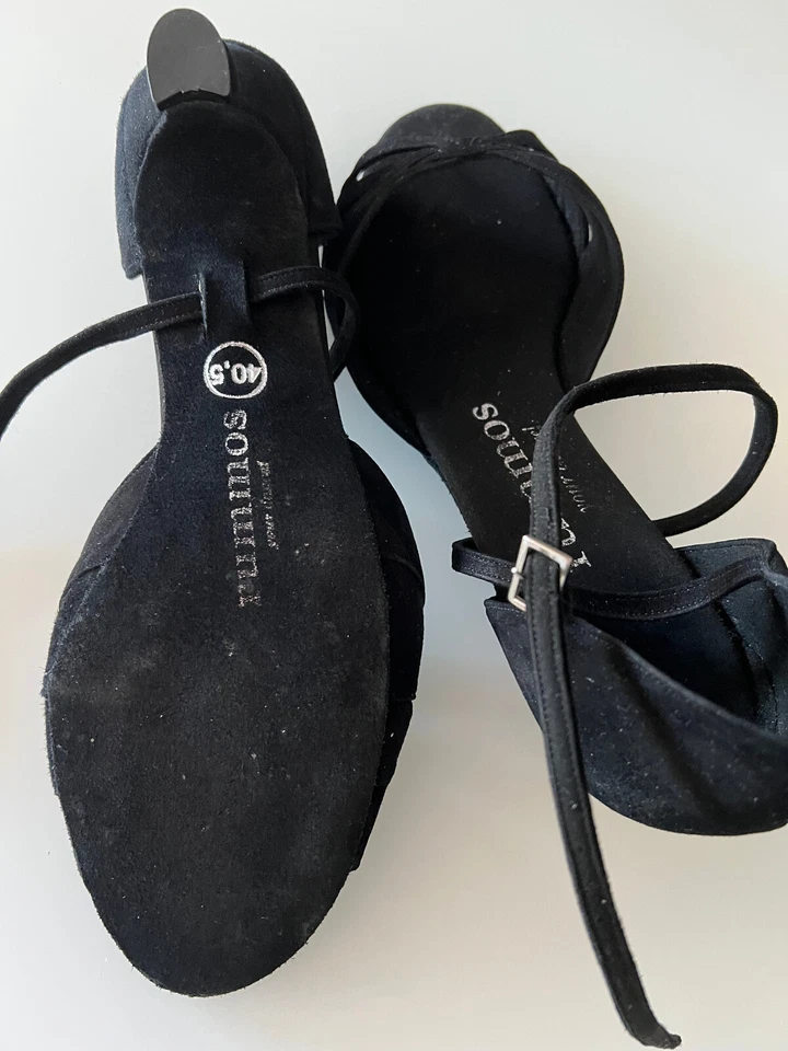 Nur anprobiert, nicht damit getanzt! Tanzschuhe, Gr. 40,5, kleiner Absatz - Bild 3 von 3