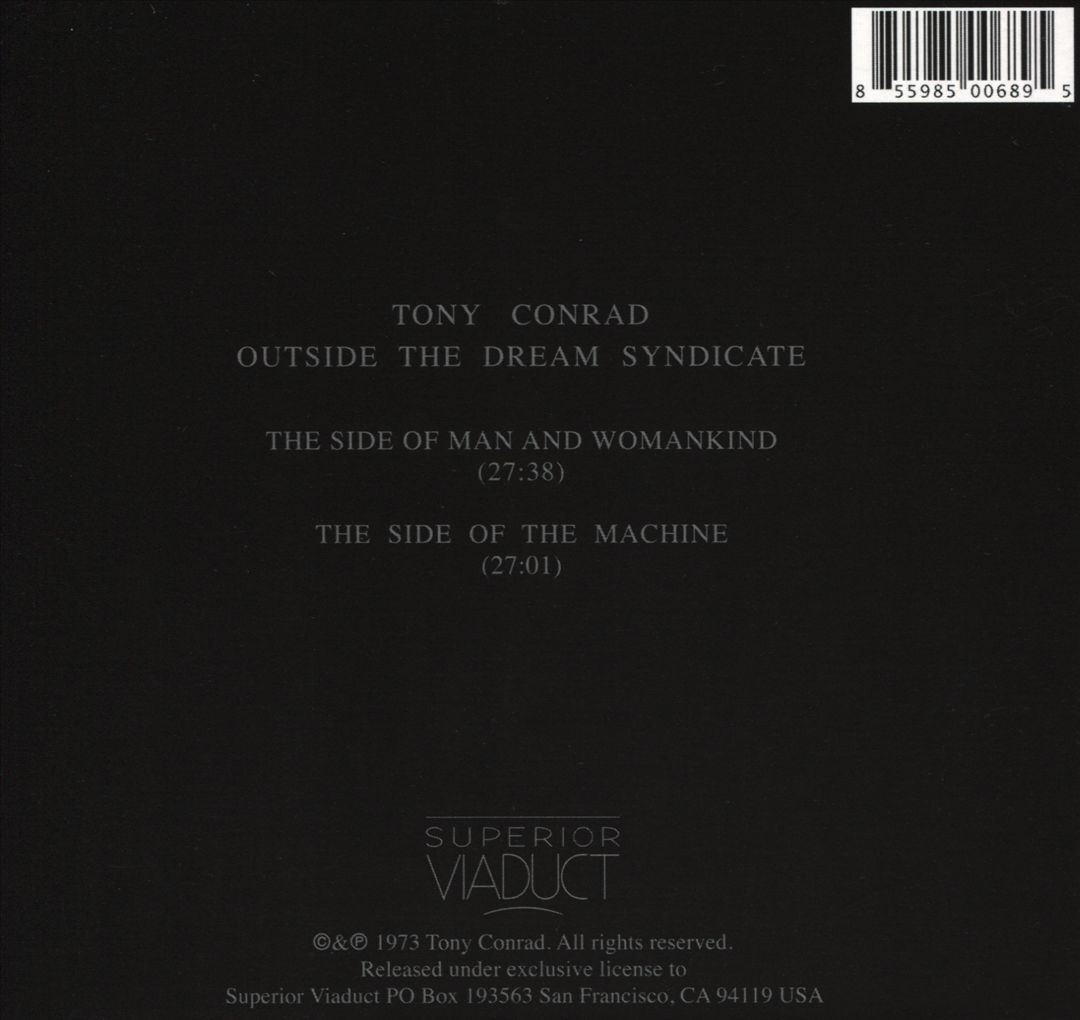 TONY CONRAD WITH FAUST OUTSIDE THE DREAM SYNDICATE NEW CD