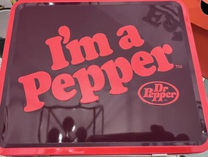 Dr Pepper Metal Retro Lunch Box W/Vintage Dr Pepper Never Worn Adjustable Cap