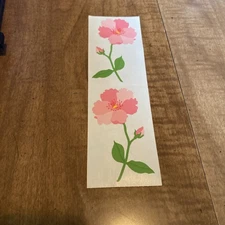🌸 Mrs Grossman's TEA ROSE pink Flower Stickers RARE Vintage 2001