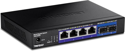 Trendnet 6-Port Unmanaged Multi-Gig Switch, 4 X 2.5GBASE-T Ports, 2 X 10G SFP+ P