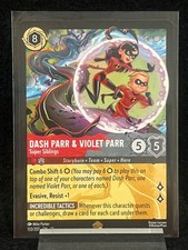 Disney Lorcana Dash Parr Violet Parr 133/207 Attack of the Vine Legendary