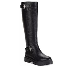 Sun + Stone Womens Omegaa Leather Platforms Moto Boots Black Smooth Size 7.5 NWB