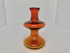 Vintage MCM Blenko Glass 57-F Mini Vase In Tangerine 5” Stunning