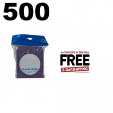 500 Purple Color Paper CD Sleeves with Window & Flap ** 1-3 DAY