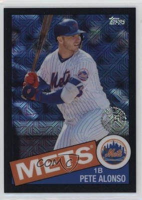 2020 Topps Silver Pack 1985 Chrome Baseball Black 83/199 Pete Alonso #85C-26 7xr