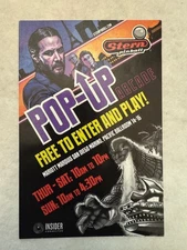 2024 San Diego Comic Con John Wick Godzilla Stern Pinball Pop Up Flyer Handbill