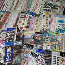 Lot of 215 Packs Scrapbooking Stickers Embellishments NEW All Occasions Holiday
