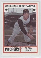 1982 TCMA Baseball's Greatest Pitchers White Back Roy Face (No MLB Logo) 5h9