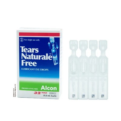 10 Boxes Alcon Tears Naturale Free (320 Vials) | Preservative-Free Eye Drops