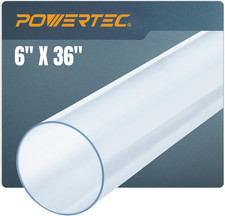 Clear PVC Pipe 6" X 36" Long, 1PK Rigid Plastic Tubing, round Tube Compatible W/