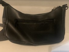 Madden NYC Black Pebbled Crescent Shoulder Ba...