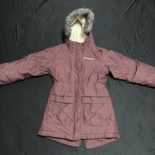 Columbia Girls Hooded Jacket XS Maroon Winter Coat