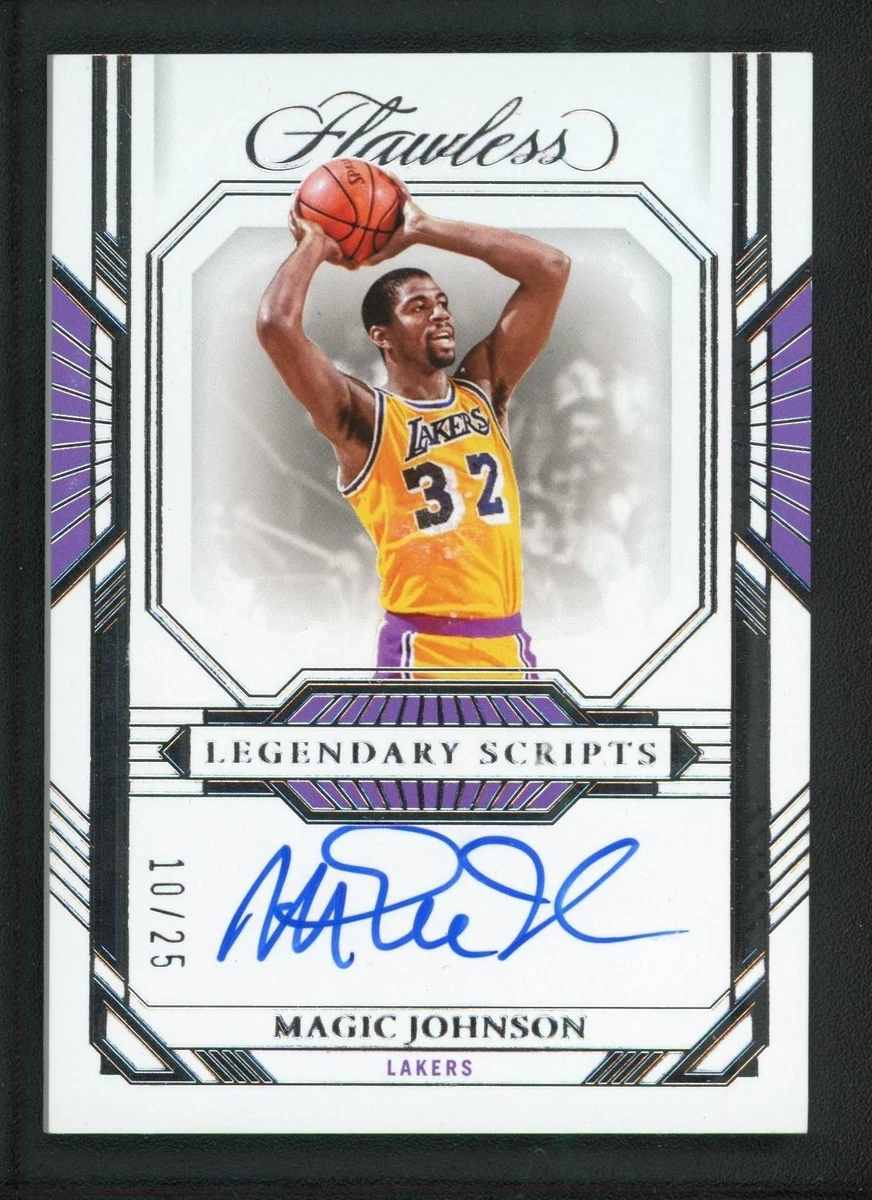 Panini Magic Johnson Basketball Autographed Sports Trading Cards