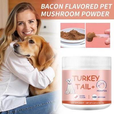 Turkey Tail Mushroom For Dogs Organic Mushroom Powder Probiotic Supplements NEU