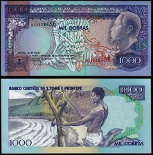 SAINT THOMAS & PRINCE 1000 DOBRAS (P64) 1993 UNC