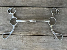 Horse Tack - 5 1/2” WTP Winning Tongue Plate Western Gag Mullan Snaffle Bit