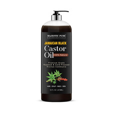 Pure Jamaican Black Castor Oil for Hair Care, Strengthening, Nourishing, and Vol