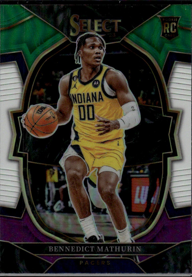 Bennedict Mathurin 2022-23 Panini Select Green White Purple Pacers Rookie #79