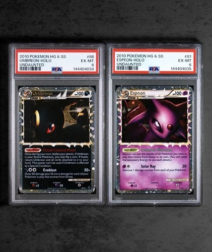 Pokemon Undaunted Heartgold Soulsilver UMBREON & ESPEON PRIME SEQUENTIAL PSA 6 !