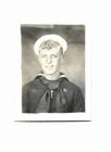 HANDSOME SAILOR Vintage Photo of Cute Man WWII era Portrait Curly Blond Hair