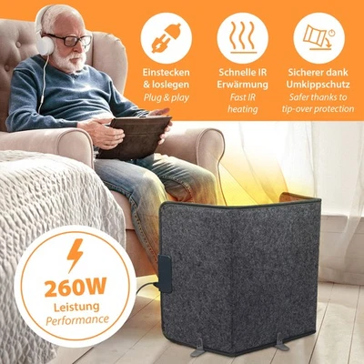 MI-HEAT Infrarot Paneel Elektro Heizung Gaming-Heizung mobile Tischheizung Gaming