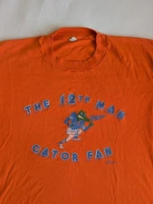 Vtg 80s UF Florida Gators Super Screen Stars 12th Man Single Stitch Shirt Sz XL