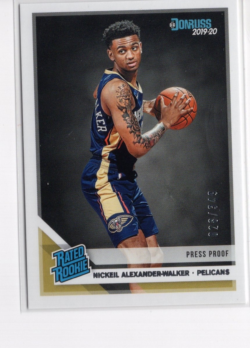 2019 Donruss Rated Rookie Press Proof Silver /349 Nickeil Alexander-Walker