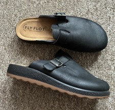 Fly Flot Leather Mule Clogs UK 11 EU 45 New Anti Shock Sandals Birks Plumatech