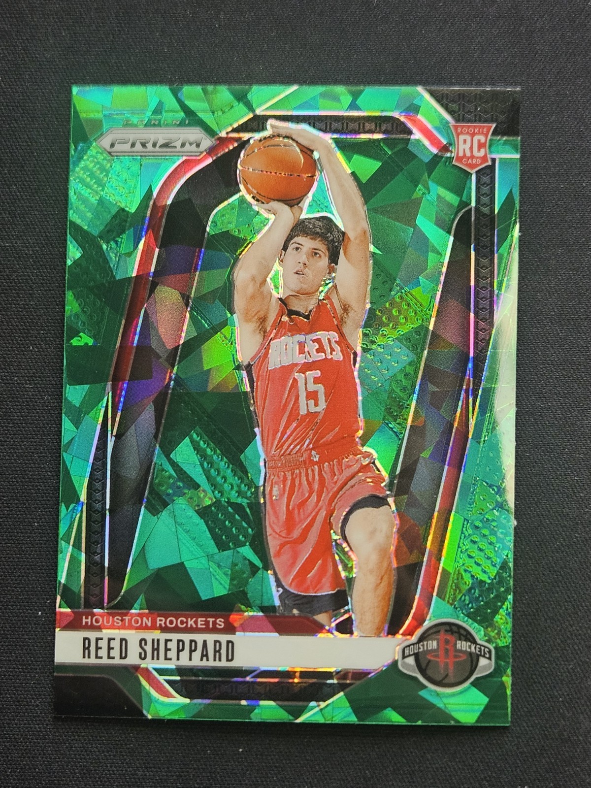 2024-25 Panini Prizm #268 Reed Sheppard Prizms Green Ice