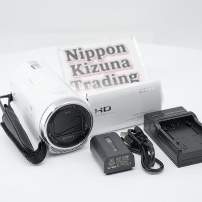 Sony HDR-CX675 White Full HD Handycam Video Camera 30x Zoom Exmor R From Japan