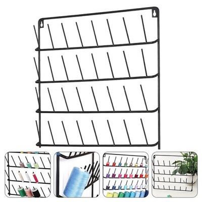 Iron Thread Holder Rack 32 Spools Convenient Sturdy Wall Hanging Organizer