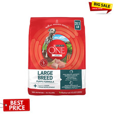 Purina ONE Plus Puppy Large Breed Chicken Dry Dog Food 31.1 lb Bag 1.74 per pound