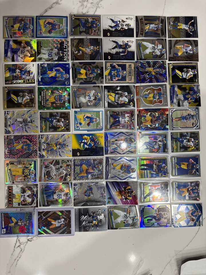 Los Angeles Rams Puka Nacua Stafford Kupp Aaron Donald Warner RC 54-card lot