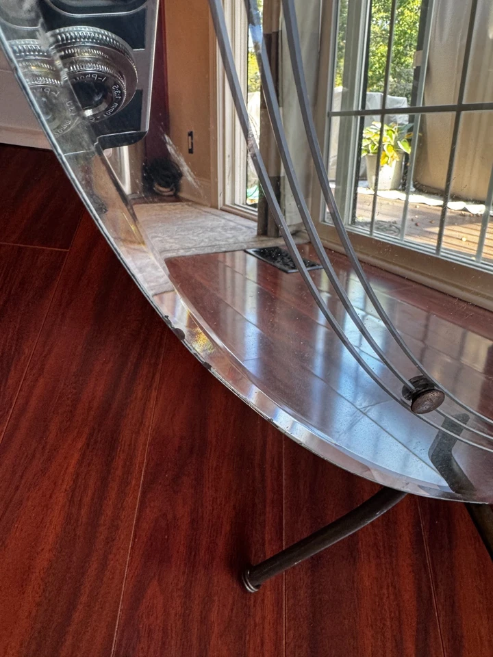 Absolute Best Vintage Grabado Floral Espejo Redondo Foto 4 de 4