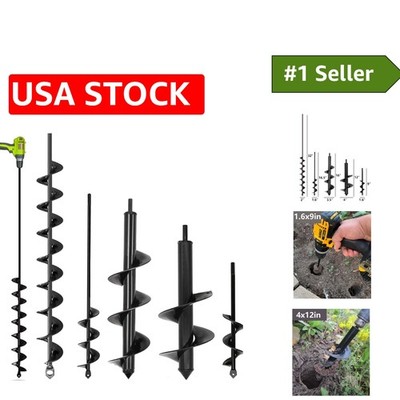 Corrosion-Resistant Spiral Drill Bits Set - Perfect for Planting & Bulb Digging