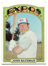 1972 Topps #5 John Bateman Baseball Card - Montreal Expos