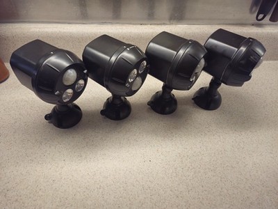 Lot of 4 Mr. Beams MB391 Motion Sensor LED Spotlights Dark Brown Tested