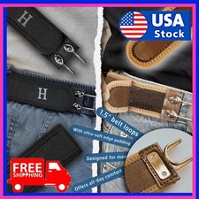 Tactical Metal Hook Elastic Belt Unisex Buckle-Less Invisible Waist Belt Closure