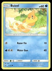 Buizel 22/73 Common Shining Legends Pokemon Card