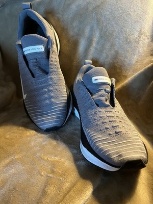 NIKE REACT INFINITY RUN 4 WOLF GREY MENS RUNNING SHOES - No Laces (SIZE 12)