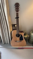 Fender CD-60CE Electro Acoustic Guitar, Natural & Walnut