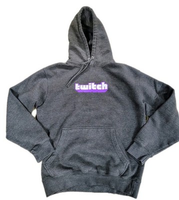 Twitch Glitch Gray Hoodie -M - Twitch Official Gear RARE! Exclusive! Heavy Warm