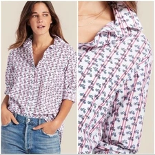 Grayson by Frank & Eileen The Hero Button Down Shirt Size M Bicycle Print Cotton