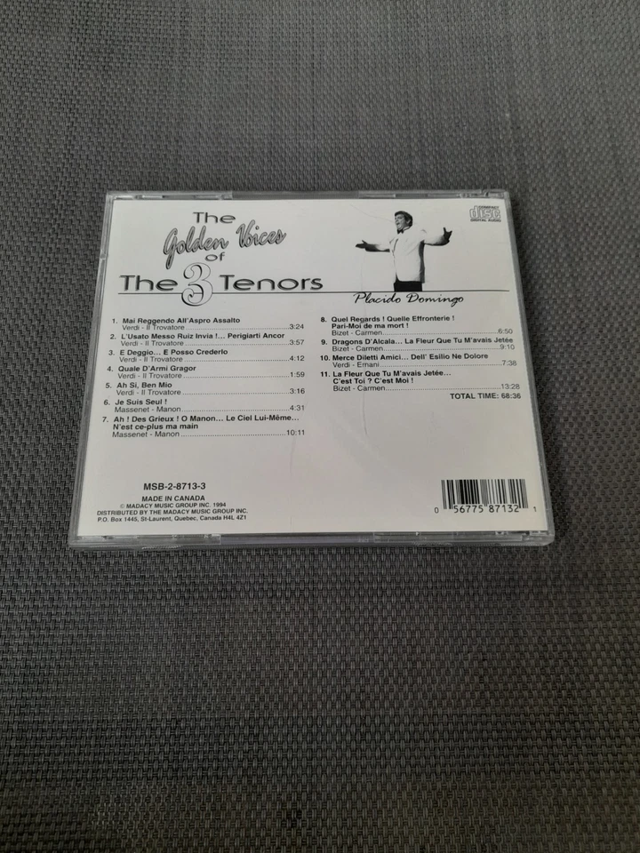 CD The golden Voices of the 3 Tenors - Placido Domingo - Bild 2 von 2