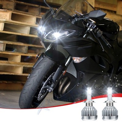 2PCS H7 Xenon White LED Hi/Lo Beam Headlight Bulb For BMW K1300S K1200S K1300GT