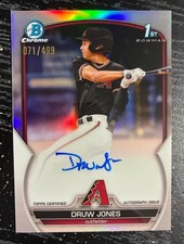 DRUW JONES 2023 Bowman Chrome 1st Edition Prospect Refractor Auto /499 #CPA-DJ