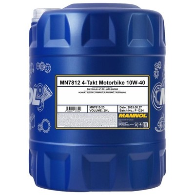 4-Takt Motoröl Motorbike 10W-40 MANNOL Ester 20 Liter BMW Honda Kawasaki KTM MZ