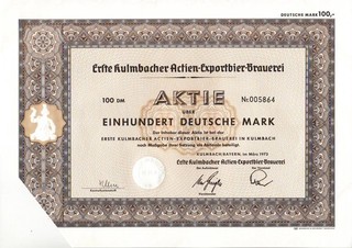 Aktien Konvolut Deutschland 8 mit Mantel und diversen Zinsscheinen