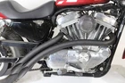Curved Radius Exhaust Header Set Black For Harley-Davidson Sportster